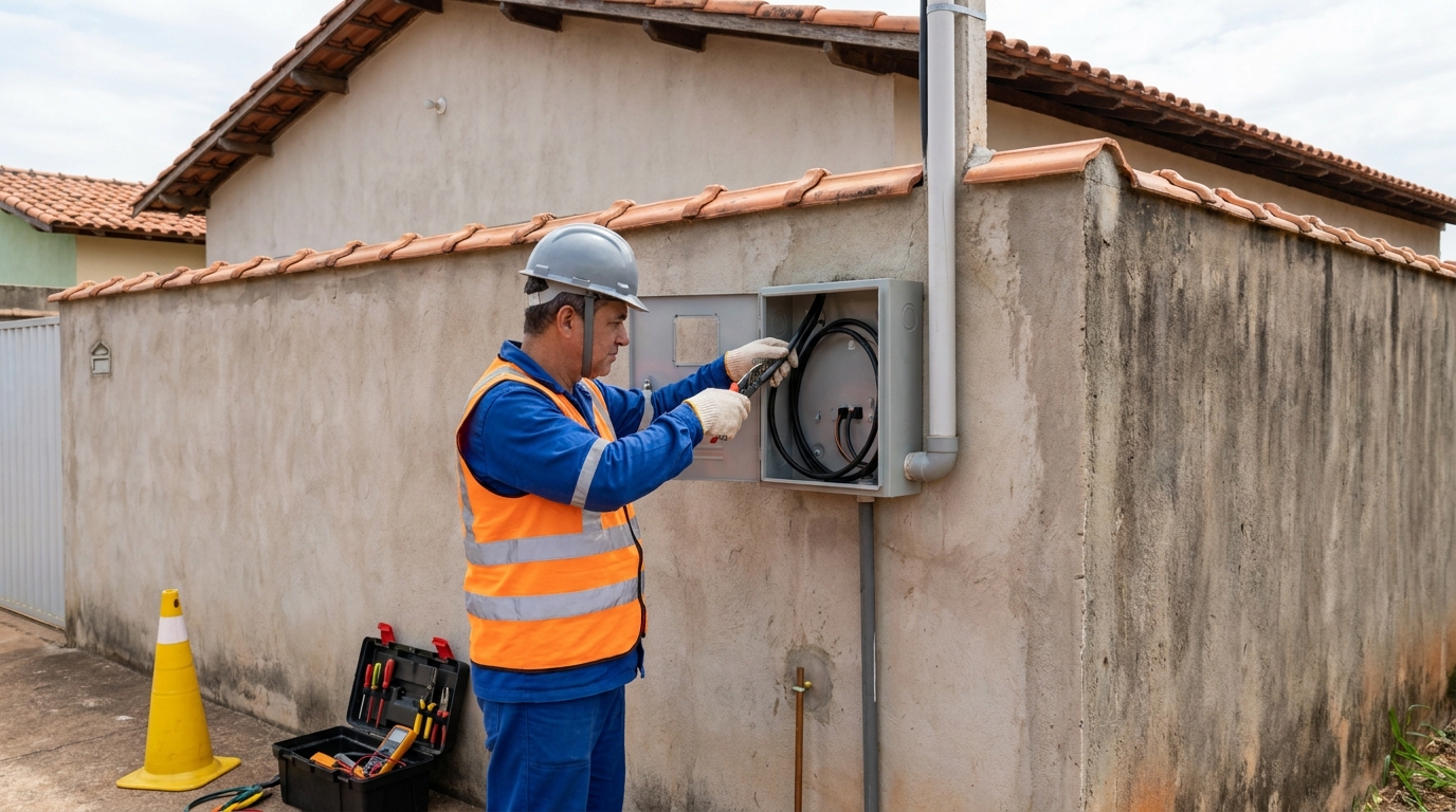 Instalação de padrão de energia profissional em Franca‑SP